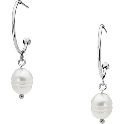 Manoki náušnice s perlou Lyra chirurgická ocel KA215 stříbrná Bílá