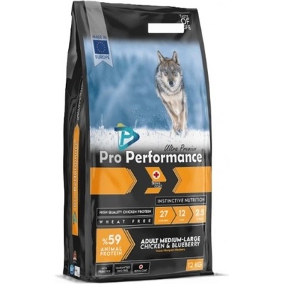 Pro Performance Dog Adult Medium - Large Chicken & Blueberry - храна за израснали кучета от средни и едри породи с пиле и боровинки, 12 кг, Турция - 125067