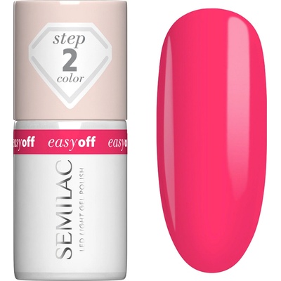 L25 Semilac EASY OFF Lak na nehty LED LIGHT Neon Pink 7 ml
