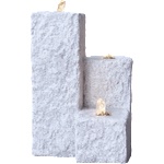 HEISSNER Градински фонтан Neptun LED - сив - 12 x 12 x 15/25/40 cm (016616-09)