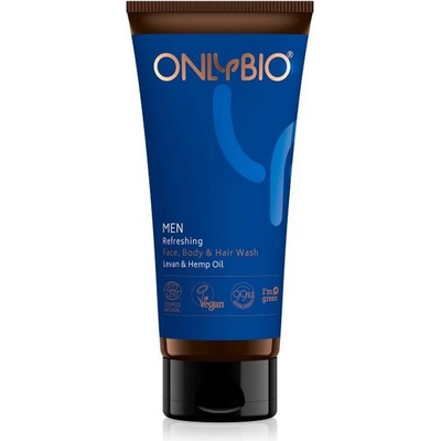 OnlyBio Men osvěžující mycí gel s konopím a levany 200 ml