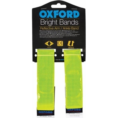 Oxford reflexné pásky Bright Bands na suchý zips žltá fluo 2ks