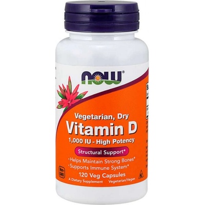 NOW Foods Vitamín D 1000 IU 120 kapsúl