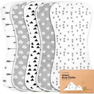 KeaBabies Комплект кърпи за оригване KeaBabies - Органичен памук, 5 броя (KB020-001) - baby