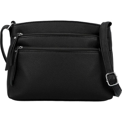 Stylová dámská koženková crossbody kabelka Lumi černá