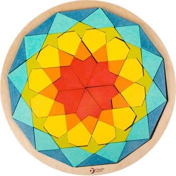 Image 1 of Classic World Дървен пъзел Classic World - Кръгъл и цветен (CW3727)