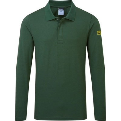Portwest Polokošile AS23 Anti-Static ESD polo krátký rukáv Zelená forest L