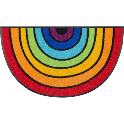 wash+dry Rohožka půlkruhová Rainbow 50 x 85 cm