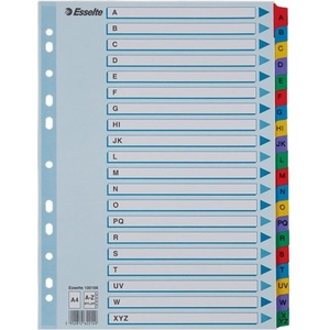 ESSELTE Регистър ESSELTE Mylar A/4 ламиниран картон A-Z 100166 (100166)