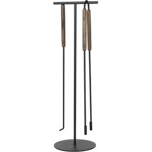 blomus Кафяв комплект за камина от 3 части blomus от серия ashi