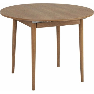 Kalune Design Viona Okrúhly rozkladací jedálenský stôl s prídavnou doskou v dekore duba 100 cm