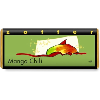 Zotter Bio plněná mléčná Mango Chilli 70 g