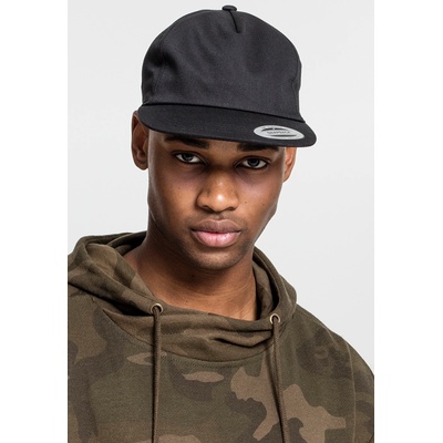 Urban Classics Шапка с козирка в черно Unstructured 5-Panel Snapback UB-6502-00007 - Черен, размер one size
