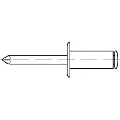 TOOLCRAFT TO-5444400 slepý nit 4.8 mm nerezová ocel 500 ks