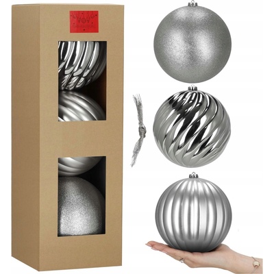Springos Vianočné guľe na stromček 20 cm 3 ks CA0984