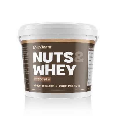 Proteinové arašídové máslo Nuts & Whey 1000 g - GymBeam Příchuť: čokoláda, Balení (g): 6 x 900 g