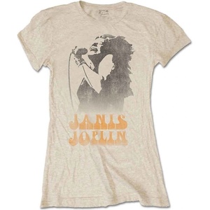 Janis Joplin Working The Mic Sand L Дамски Риза (JOPTS05LS03)