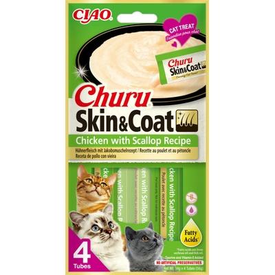 Churu Cat Skin&Coat Chicken & Scallop 4 x 14 g