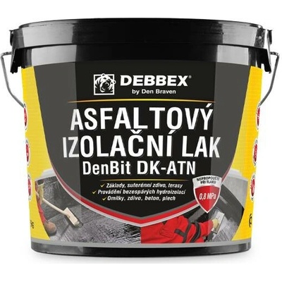 DEBBEX by Den Braven DenBit DK-ATN - Asfaltový izolační lak Varianta: 4,5 kg kbelík černá 11003BI