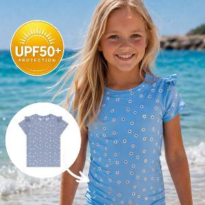 Swim Essentials Swim Essentials: Детска блуза с къс ръкав и UV защита UPF50+ - "Daisy Flower (SWE-2024SE1440)
