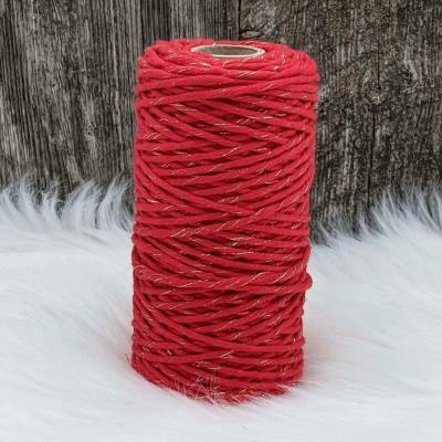 Velká vlna Macrame 1,5mm Vlčí mák se zlatem