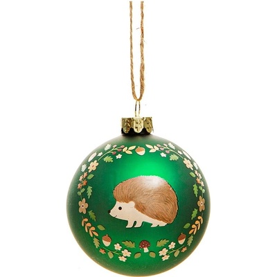 Sass & Belle Woodland Hedgehog vánoční ozdoba zelená
