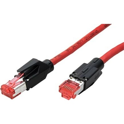 Draka K8048PUI50 S/FTP patch kat. 6a PUR LSOH 50m červený