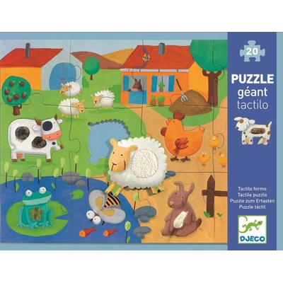 Djeco hmatové vkládací puzzle Farma