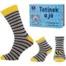 TATÍNEK A JÁ kojenecké a dospělé ponožky NOVIA v dárkové krabičce včela 1 krabička