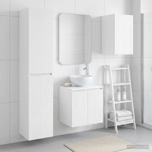 vidaXL Комплект мебели за баня 3 бр. Бял гланц 33 x 34, 5 x 160 см (3406067)