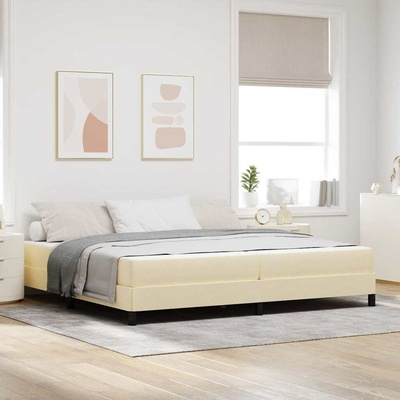 zahrada-XL 3398519 Postel s boxspringem s matrací Krémová textil