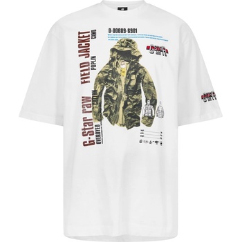 Image 1 of G Star Тениска G Star Men's Modelkit Print Boxy Regular Fit T-Shirt - Wht Fieldjkt