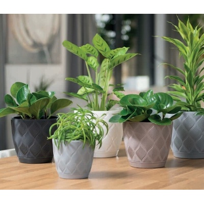 FORMplastic Kvetináč FLOW PETIT 13cm čierny