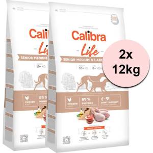 Calibra Dog Life Senior Medium & Large Chicken 2 x 12 кг
