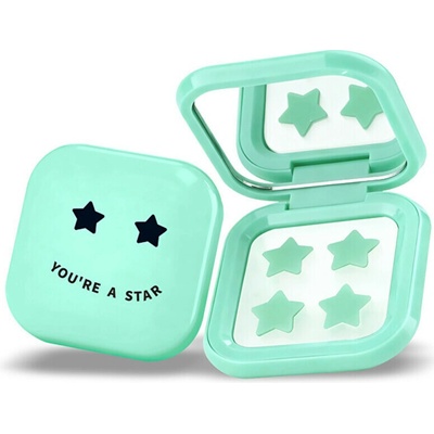 Biovène Pimple Star Patches & Mirror Case - Sada zelených náplastí 32 ks