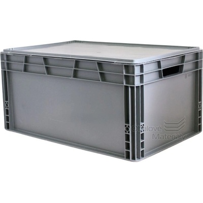 Tavobal 400765 Euro přepravka s víkem 600 x 400 x 290 mm, šedá