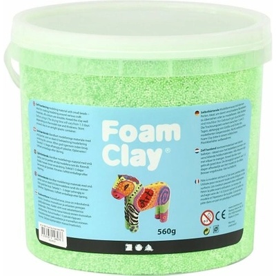Creative Samotvrdnoucí modelovací pěnová kuličková hmota Foam Clay NEONOVÁ ZELENÁ 560g