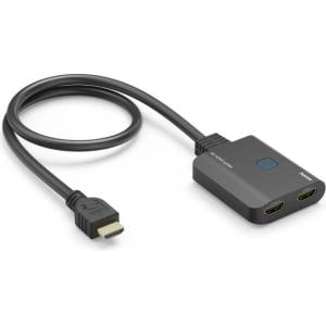 Hama Адаптер сплетер HAMA, HDMI мъжко към 2x HDMI женско, черен - HAMA-205284 (205284)