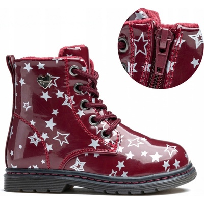 Wojtylko kotníkové boty dětské 1Z23007 dětské zimní boty červená