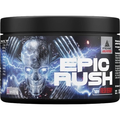 Peak Epic Rush | Hardcore Focus Pre-Workout or Gaming Matrix with EnXtra [300 грама] Горски плодове