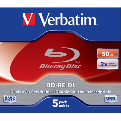 Verbatim BD-RE 50GB 2x, jewel, 5ks (43760) – Zboží Živě