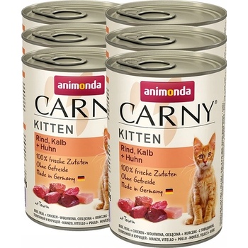 Animonda Carny Kitten teľacie, kura a morka 400 g
