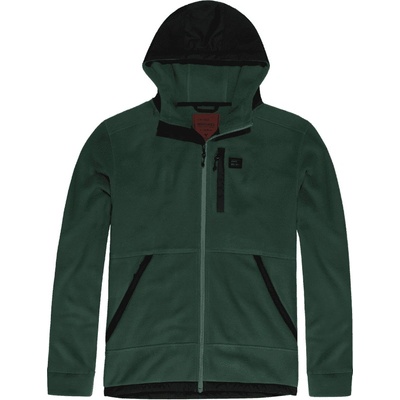 Vintage Industries VITOR HOLLOW FIBRE flisová mikina s kapucňou FIR GREEN