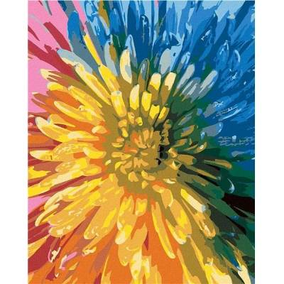 zuty Zuty Malování Podle Čísel Duhová Květina 80 x 100 Cm Plátno Rám