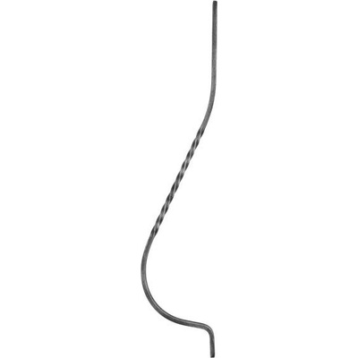 PSG Tvarovaná tyč pre kované zábradlia, ploty a balkóny 20.011, 950 x 200 mm, pr.12x12 mm