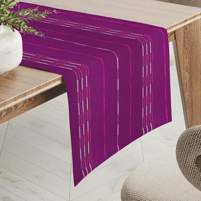Biante bavlna běhoun Olivia OL-002 Proužky na fialovém 45x140cm