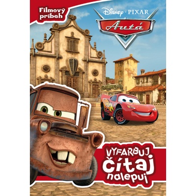 Autá Filmový príbeh Vyfarbuj, čítaj, nalepuj