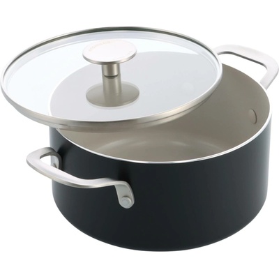 KitchenAid Kastrol s poklicí aluminium s keramickým nepřilnavým povrchem 28cm černá matná