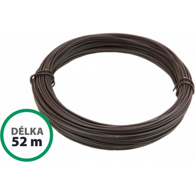 Napínací drát poplastovaný hnědý (PVC) 2,25/3,4 mm, délka 52 m