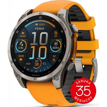 Garmin Fenix 8 AMOLED 47mm Sapphire Titanium Graphite/Orange 010-02904-11